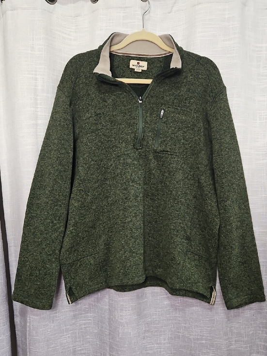 Woolrich Other - Woolrich Men's Forest Green Quarter-Zip Knit Pullover